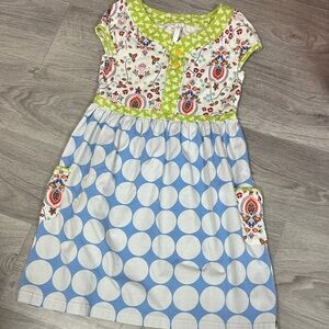 Matilda Jane Green and Blue Kids Dress